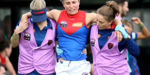 Melissa Hickey sustained a torn ACL in round six last year.