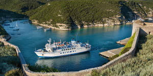 If touring Italy,you can take in the sights on a ferry to Bonifacio in the south of Corsica.