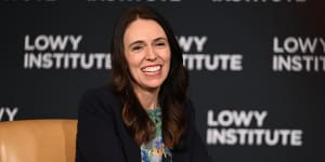 ‘The world is bloody messy’:Ardern softens stance on China