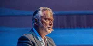 Stan Grant delivers the Centre for Public Christianity’s Richard Johnson Lecture in Chatswood on Wednesday night. 