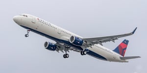 A Delta Air Lines flight. 