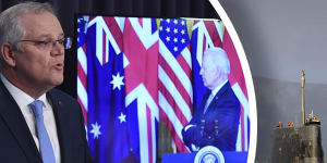 Prime Minister Scott Morrison has signed an agreement with the US and Britain on nuclear-powered subs.