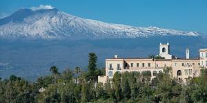 Views of Mount Etna from the San Domenico Palace.