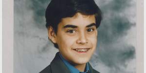 Alex Greenwich,aged 12 in this photo,did most of his schooling at Sydney Grammar.