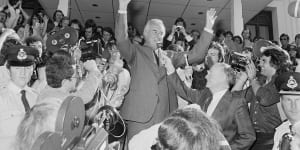 Gough Whitlam on the day he was sacked by the governor-general.