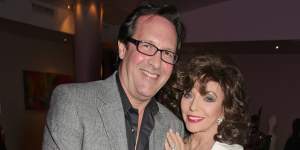 Joan Collins with her fifth husband Percy Gibson.