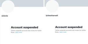 The Twitter accounts of Donie O’Sullivan of CNN and Drew Harwell of The Washington Post were suspended.