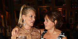 Alexandra Shulman with Kate Moss. Moss has appeared on 27 covers under Shulman's reign at Vogue.