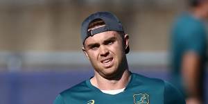 Andrew Kellaway at Wallabies training this week ahead of the side’s match against Portugal. 