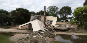 Flash flooding in Eugowra earlier this month washed houses off their foundations.