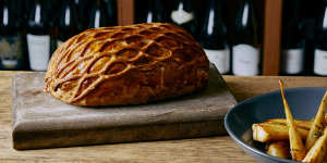 A meat thermometer and resting the parcel after baking are essential when making beef Wellington at home.