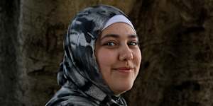 INK ID p5ms62 Rania Omar 25yrs a poet that is a part of the ‘A collection of Muslim Australian Poetry’ the first of its kind in Australia. Rania is also reciting two of her poems during the Culture X festival . Bankstown,NSW. September 4,2025. Photo:Kate Geraghty 