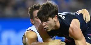 Paddy Dow in action against the Dockers.