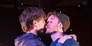 Matthew Predney (left) and Matthew Mitcham in Afterglow.