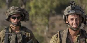 A file photo of Israeli soldiers patrolling near the Gaza Strip border this month.