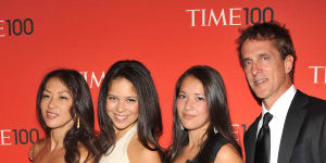 Amy Chua and husband Jed Rubenfeld,pictured in happier times with their daughters at the Time 100 gala in 2011. Both parents are now facing professional censure.