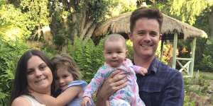 Carmen Allan-Petale with her husband David Allan-Petale and their two daughters Ruby,4 and Bronte,10 months.