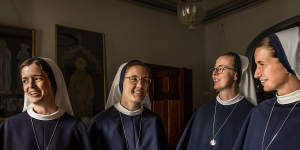 Sisters Rose Patrick O’Connor,Marie Vertas,Mirium Bethel and,far right,Mary Grace. 