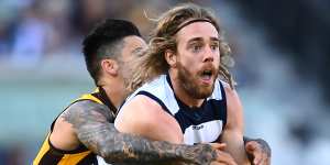 Cam Guthrie is playing down his chances of being the next Geelong captain.