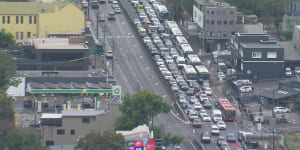 ‘Driving people mad’:Trucks targeted to help ease gridlock above Rozelle interchange