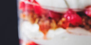 Strawberry and sourdough trifle.