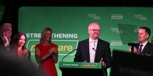 Prime Minister Anthony Albanese at Labor’s ‘Strengthening Medicare’ announcement.