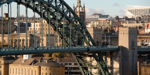 Tyne Bridge,Newcastle where you can find the Bridge Tavern.