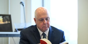 Victorian Treasurer Tim Pallas preparing to hand down the state budget in May.