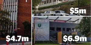 Three of the highest-funded schools and the amounts they received. Clockwise from left:St Aloysius,Loreto and St Augustine’s.