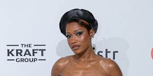 Keke Palmer in vintage Yves Saint Laurent.