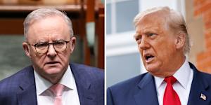 Anthony Albanese and Donald Trump.