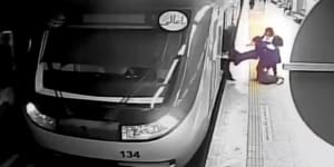 Surveillance video aired by Iranian state television,shows women pulling 16-year-old Armita Geravand from a train car on the Tehran Metro.