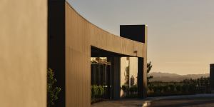 Outside the Yarra Valley hotel and restaurant.