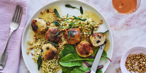 Serving suggestion:These meatballs go well with risoni or orzo pasta (pictured) and a green salad.