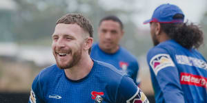 Jackson Hastings at training with the Newcastle Knights.