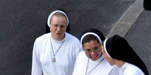 While in Italy,make it a habit to cross the road with nuns.