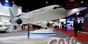 COMAC's flagship C919 plane,its rival to Boeing and Airbus.