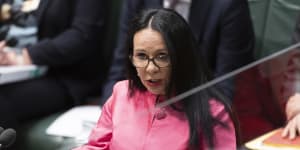 Indigenous Australians Minister Linda Burney in question time on Tuesday.