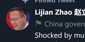 Lijian Zhao's tweet.
