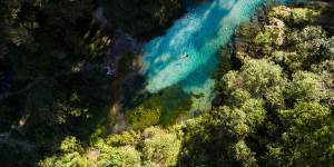 Cool off in pristine rock pool Booloumba Creek.