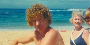 The artistic prodigy Brett Whiteley with his mother Beryl at Bateau Bay,central coast NSW,in the 1970s.