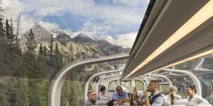 Otherworldly vistas appear through the glass-dome roof at every turn.