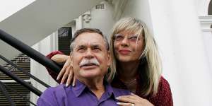 Ron Barassi at home with his wife,Cherryl.