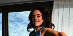 Lawyer Katie Richards takes her mini-trampoline with her everywhere she goes.