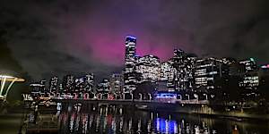 For two nights,Melbourne has been captivated by a mysterious pink glow emanating from the CBD’s west.