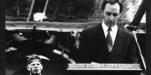 Paul Keating delivering his celebrated Redfern address in late 1992.