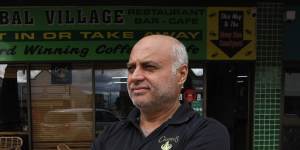 Coonamble mayor Ahmad Karanouh in front of his cafe on Castlereagh Street.
