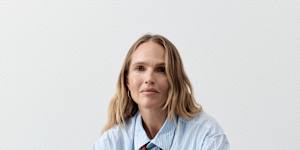 Nagnata’s Laura May Gibbs loves man-style shirts,which she sources second-hand on her travels.