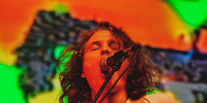 Stu Mackenzie of King Gizzard and the Lizard Wizard. The band has boycotted Bluesfest.