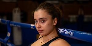 Sydney Morning Herald reporter Kayla Olaya training at SRG Thai Boxing Gym.